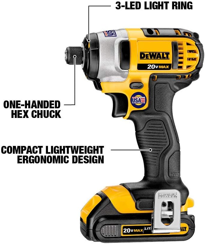 DEWALT 20V MAX Cordless Drill Combo Kit, 5-Tool (DCK592L2), Yellow