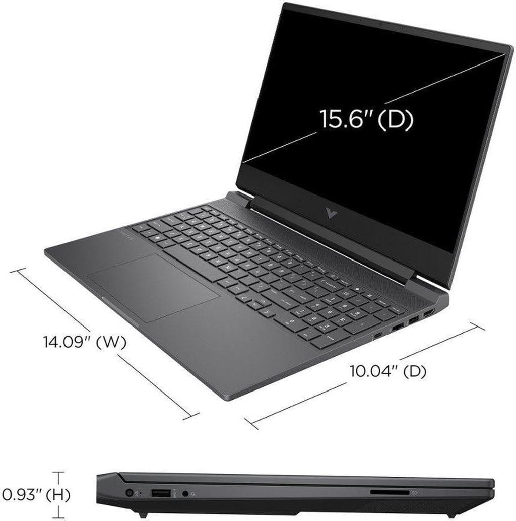 HP Victus 15.6' FHD 144Hz Gaming Laptop, AMD Ryzen 5 7535HS, Radeon RX 6550M (Beats GeForce RTX 3050), 16GB RAM 512GB SSD, Backlit Keyboard, 256gb 9H Docking Station, Windows 11 Home, Mica Silver