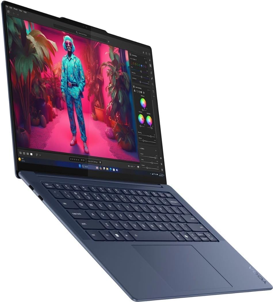 Lenovo Yoga Slim 7X Gaming Laptop 14.5 Touchscreen OLED 2944x1840 Display (Snapdragon X Elite X1E-78-100, 16GB LPDDR5X, 512GB SSD, Backlit KB, WiFi 7, Webcam, Win 11 Home) (Renewed)