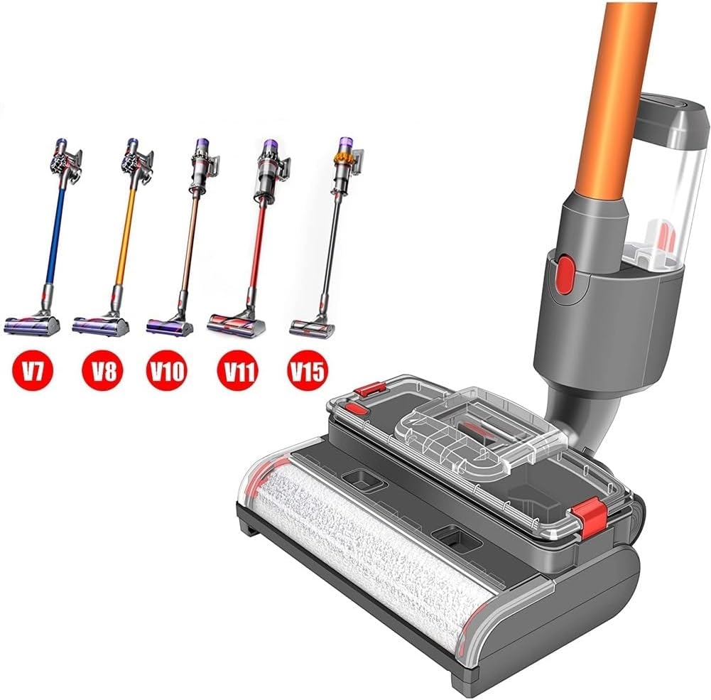 Vacuum Cleaner Broom Head Wet and Dry Accessories, Compatible for Dyson, V15 V11 V10 V8 V7 Cleaning Brush, Cleaning Tank, Wastewater Tank