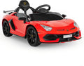 Garvee 12V Kids Electric Car with Remote Control, LED Lights & Sound System - Licensed Lamborghini Battery Powered Ride-On Toy for Boys & Girls