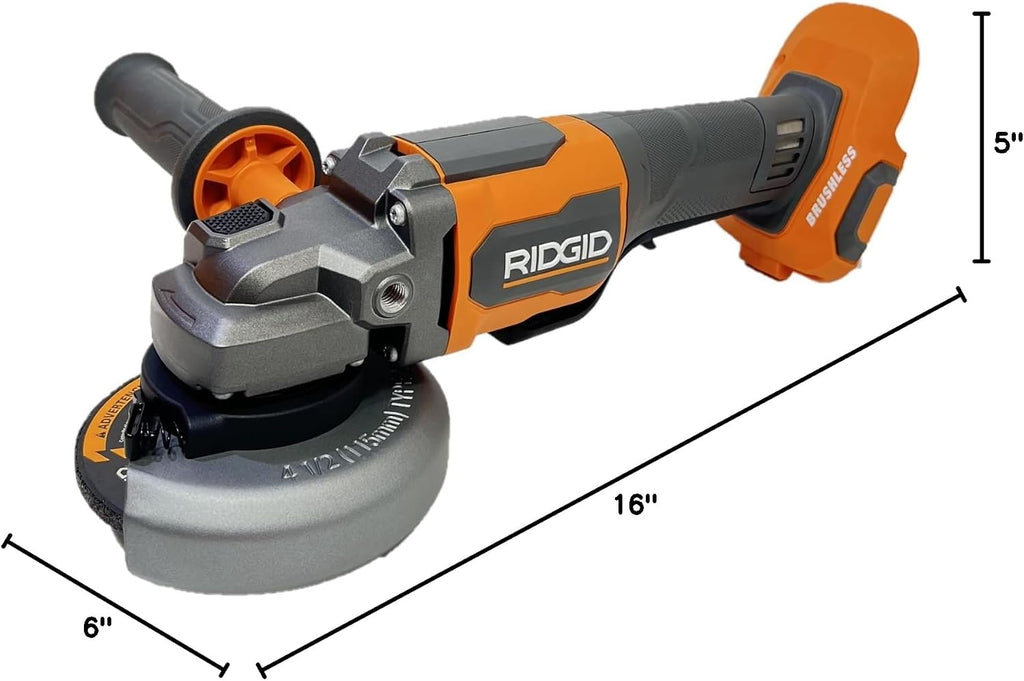 Ridgid 18V Brushless Cordless 4-1/2 in. Angle Grinder Kit with 4.0 Ah Battery and Charger