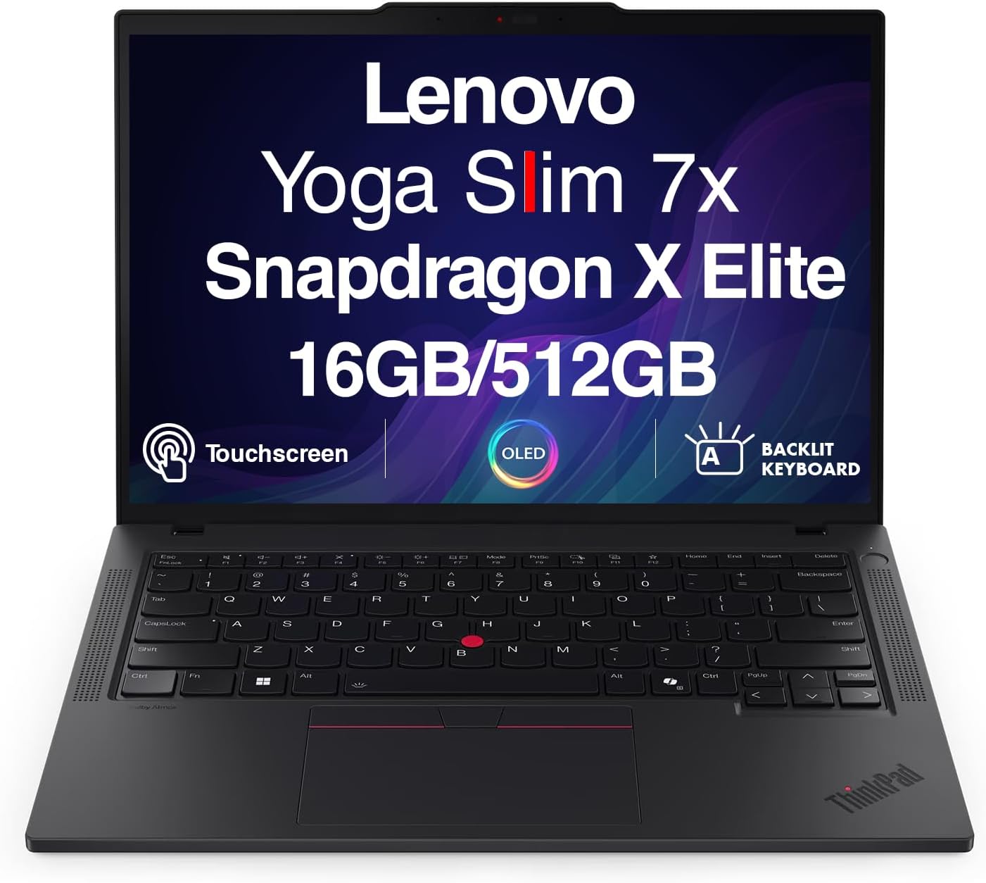 Lenovo Yoga Slim 7X Gaming Laptop 14.5 Touchscreen OLED 2944x1840 Display (Snapdragon X Elite X1E-78-100, 16GB LPDDR5X, 512GB SSD, Backlit KB, WiFi 7, Webcam, Win 11 Home) (Renewed)