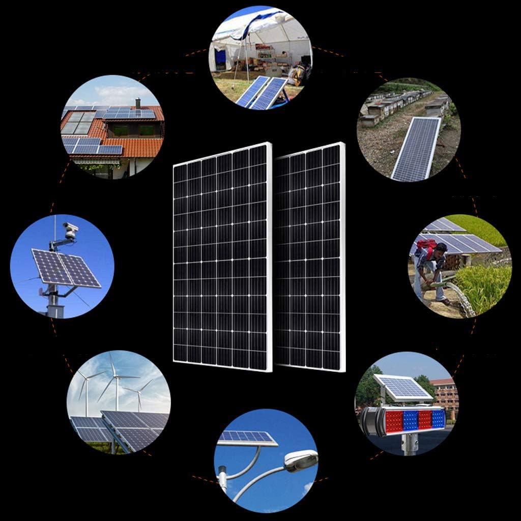 Solar Panel Kit,12V 200W Monocrystalline Silicon Solar Panel Charger Power Station Generator Solar Power System, Photovoltaic Module for