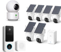 aosu Whole-Home Security Bundle – 6-Cam Wireless Outdoor Kit + Smart Video Doorbell + 2K Indoor Baby/Pet Monitor, No Subscription, Local Storage, Compatible with Alexa & Google Assistant