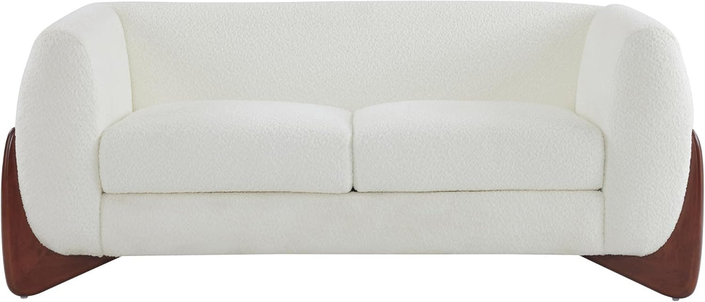 Christopher Knight Home Almad 2 Pieces Sofa Couch Set, Cozy 3-Seater Sofa and Loveseat for Living Room, Upholstered Couch Chair, Soft Seating Lounge Sofa with Wood Frame, Fabric, Beige