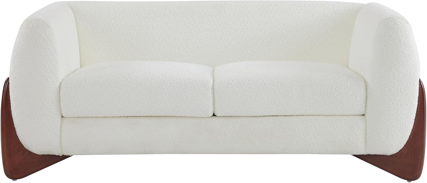 Christopher Knight Home Almad 2 Pieces Sofa Couch Set, Cozy 3-Seater Sofa and Loveseat for Living Room, Upholstered Couch Chair, Soft Seating Lounge Sofa with Wood Frame, Fabric, Beige