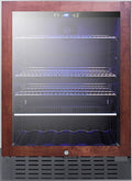 Summit Appliance SCR2466BPNR 24' Wide Built-In Beverage Cooler; 4.2 Capacity; Auto Defrost; Slotted Floor; Temperature Alarm; Front Lock and Black Cabinet