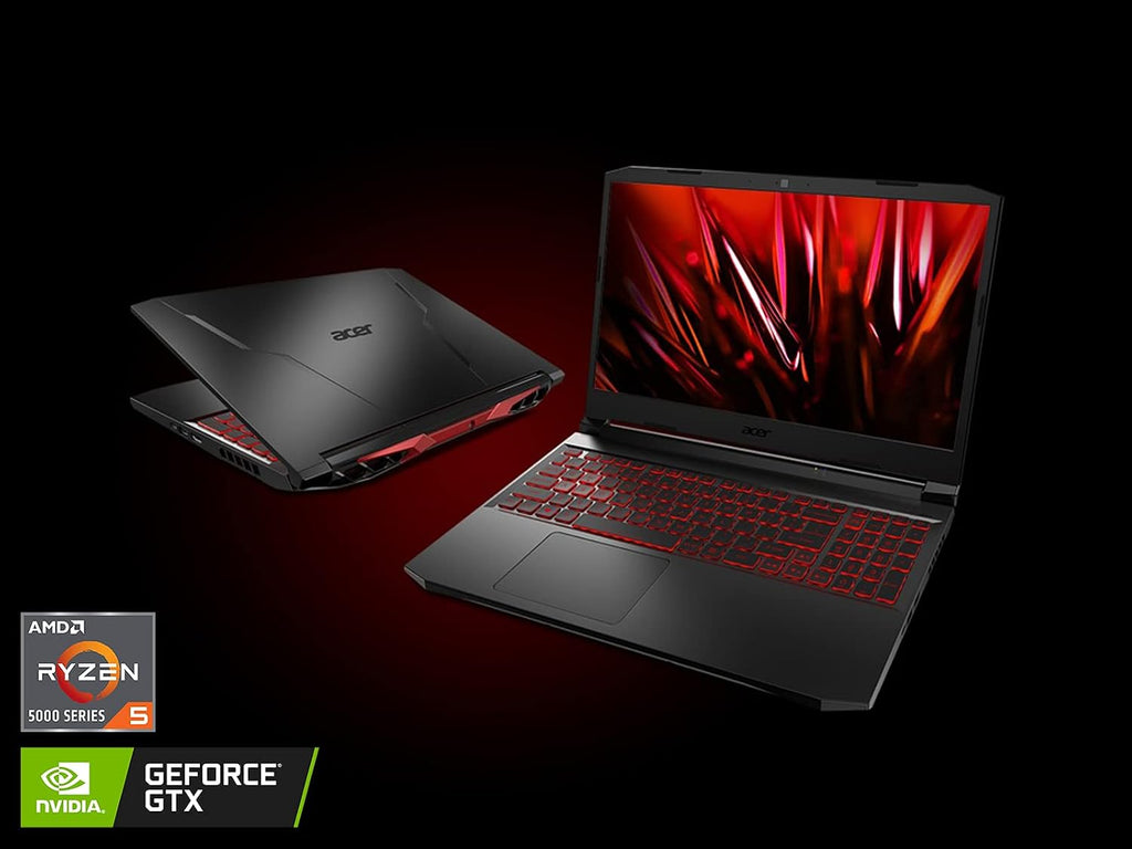 acer Nitro 5 AN515-45-R83Z Gaming Laptop, AMD Ryzen 5 5600H Hexa-Core Processor | NVIDIA GeForce GTX 1650 | 15.6' FHD 144Hz IPS Display | 8GB DDR4 | 256GB NVMe SSD | WiFi 6 | Backlit Keyboard