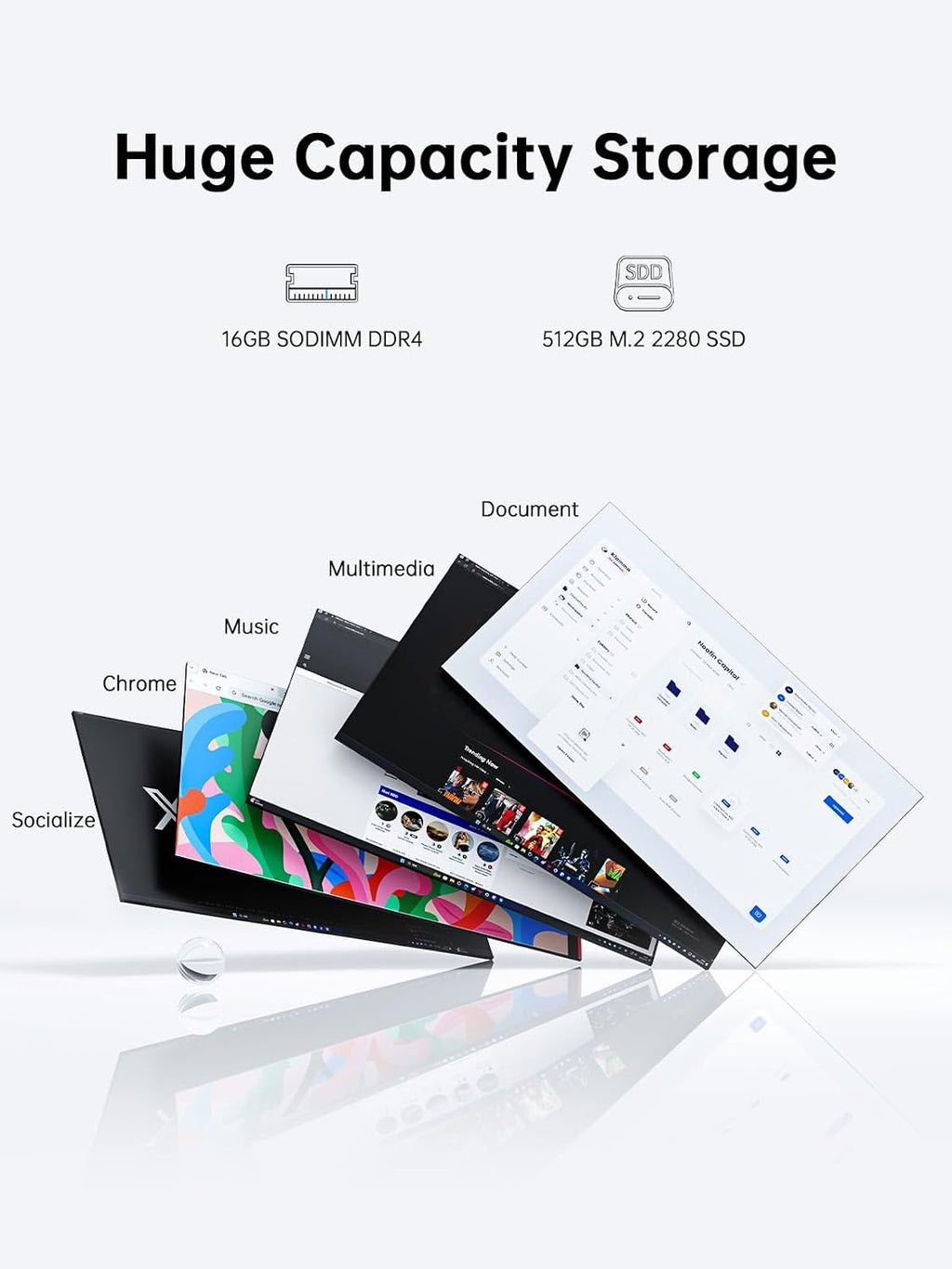 KAIGERR Laptop, 16GB DDR4 512GB SSD Laptop Computer, 16.0inch Windows 11 Laptop with Ιntel 12th Quad-Core Processor(Up to 3.6GHz), 1920P FHD Display, WiFi 6, USB3.2, Type_C,Long Battery Life