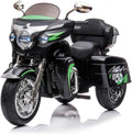 Kids Motorcycle | 12V Electric Motorcycle for Kids Ages 3-8 | 2-Seat, 3-Wheel Toy Car with Bluetooth, LED Lights | Safe Toy Vehicle Gift (Black)