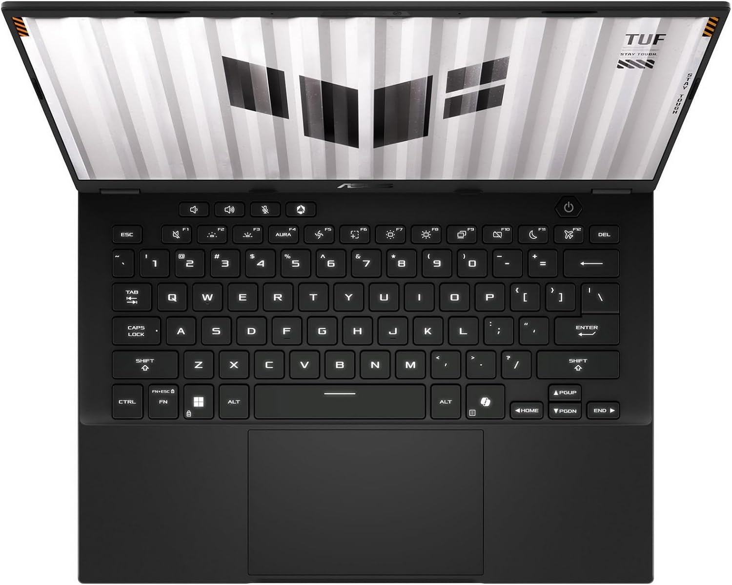 EXCaliberPC [2025] ASUS TUF Gaming A14 FA401KM-DS74 (AMD Ryzen AI 7 350, 16GB RAM, 1TB NVMe SSD, NVIDIA GeForce RTX 5060, 14' 2.5K 165Hz, Windows 11) Gaming Laptop