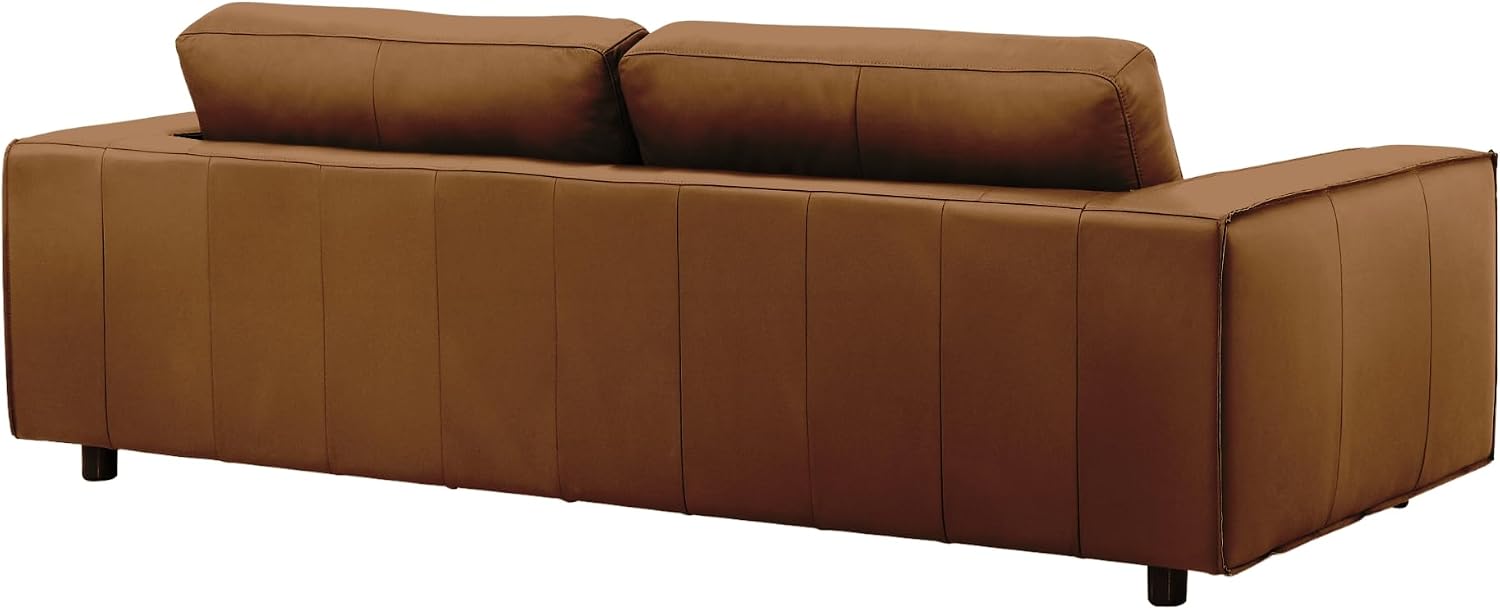 Clayton 2-Piece Leather Living Room Set in Anthracite Gray or Ochre