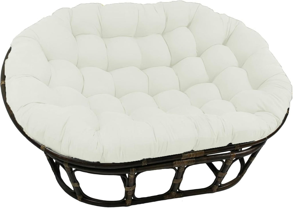 Wicker Papasan Chair Cushion, Shaggy Double Papasan Cushion, Modern Style Cozy Saucer Chair Mat, Soft Thicken Egg Chair Cushion for Round Chair Swing Chair Patio