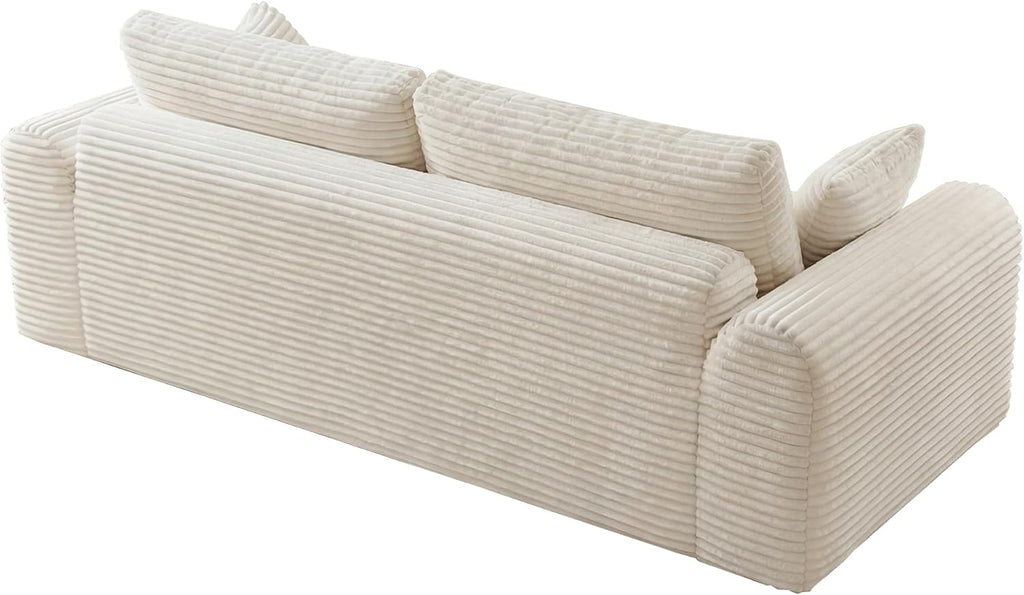 Modern 3 Seater Cloud Loveseat Sofa Couch in a Box - 86.6'' High-Density Foam Boneless Love Seat Sofa with Deep Seating and Wider Rolled Armrest for Living Room | Breathable material, Anti-slip