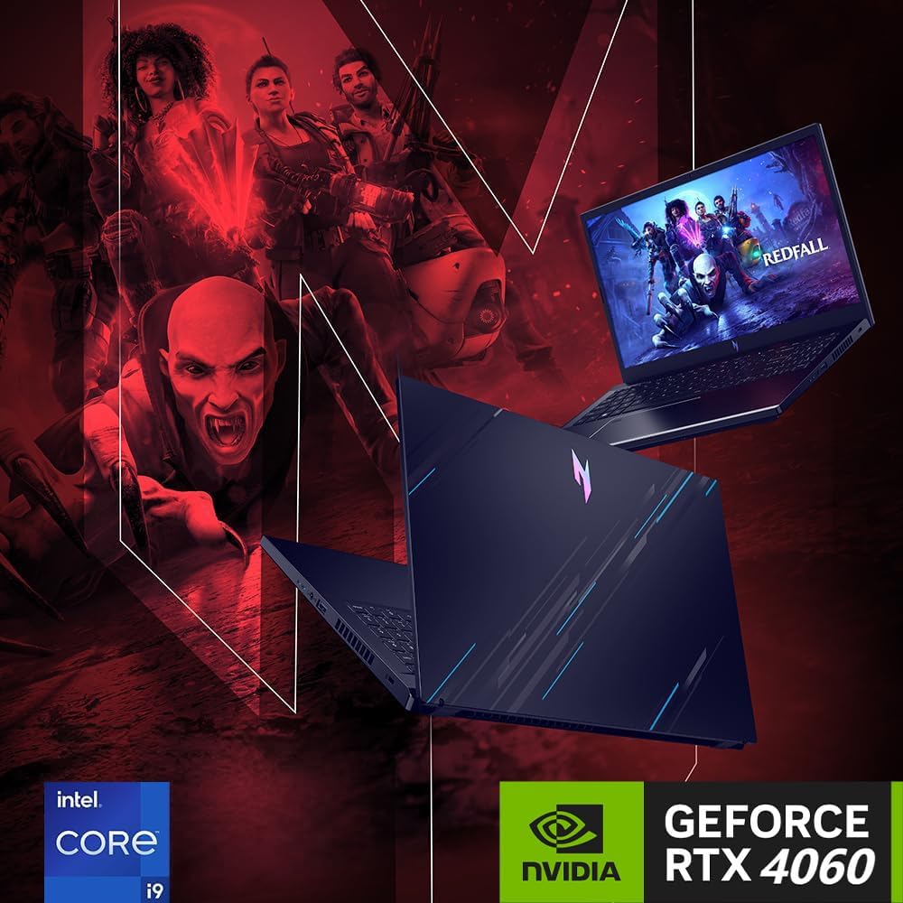 acer Nitro V Gaming Laptop, 15.6' FHD IPS 144 Hz Display, Intel 14-Core i9-13900H, 64GB DDR5, 2TB SSD, GeForce RTX 4060, Wi-Fi 6, Backlit Keyboard, Windows 11 Pro, Microsoft Office Lifetime License