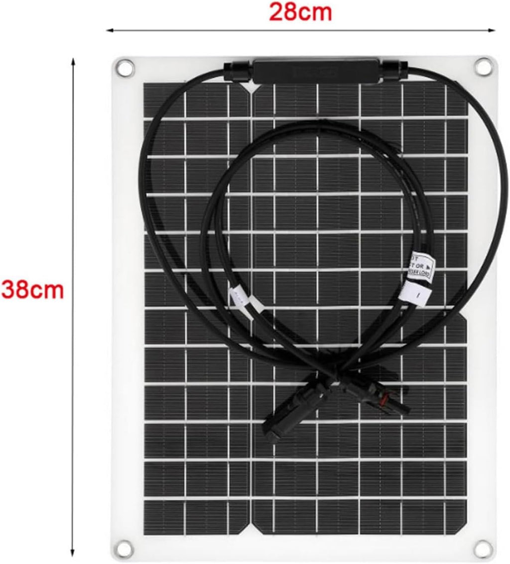 100W Solar Panel Kit 18V USB Power Portable Outdoor Rechargeable Solar Cell Solar Generator with 40A Controller for Camping, Travelling Solar Panel
