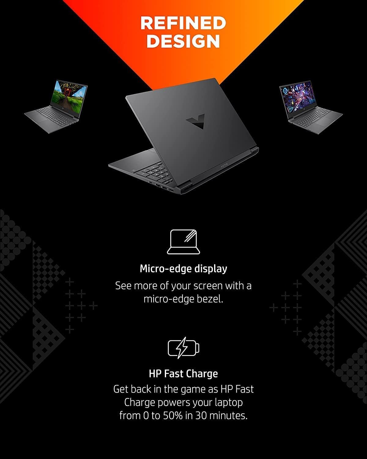 HP Victus 15.6' FHD Gaming Laptop, 8-core AMD Ryzen 7 5800H Processor, NVIDIA GeForce RTX 3050 Ti, 64GB RAM 1TB SSD, Bluetooth, HDMI, Webcam, Windows 11 Home, Black