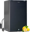 12V RV Refrigerator with Lock, Compact Refrigerator 1.7 Cu.Ft, 12V Mini Fridge with Lock, Silent Semi Truck Refrigerator, Small Fridge with Reversible Door, for RV, Camping, Boat Use
