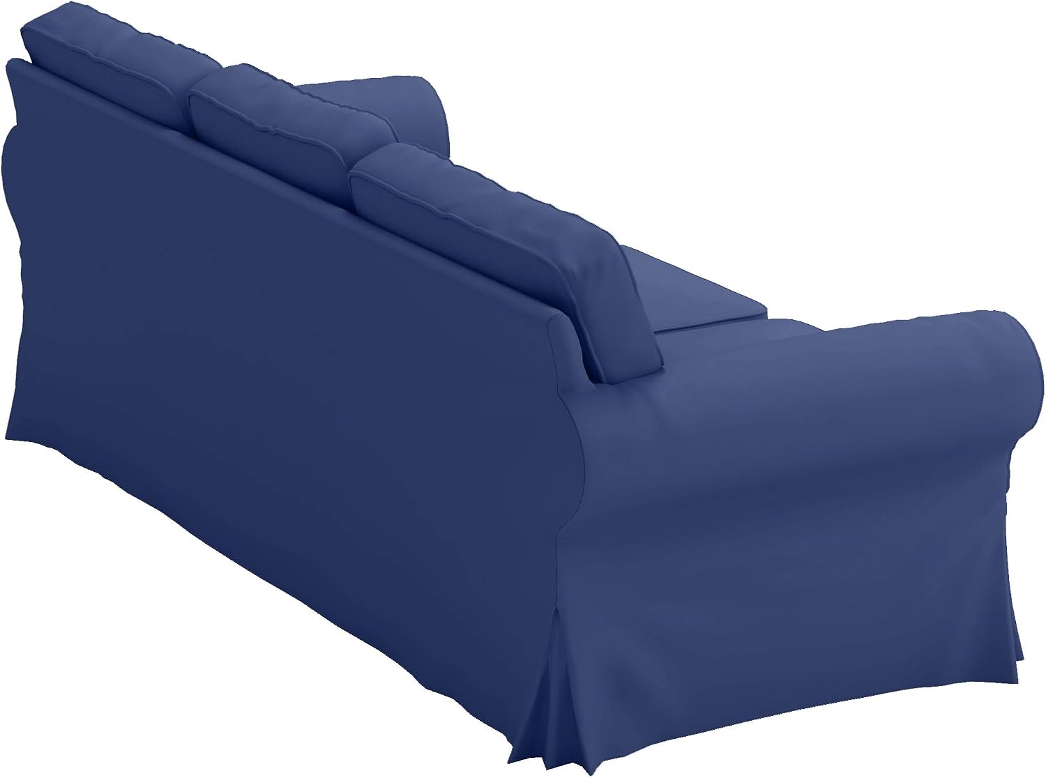 Premium Heavy Cotton Ektorp 3 Seat Sofa Cover Replacement Compatible with IKEA Ektorp Three Sofa Slipcover (Deep Blue)