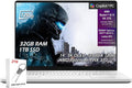 ASUS ROG Zephyrus G14 Copilot+ PC Gaming Laptop, 14' OLED 3K 120Hz, AMD Ryzen AI 9 HX 370, NVIDIA GeForce RTX 5070Ti, WiFi7, Win11, Platinum White, (32GB RAM |1TB SSD), w/2TB USB Drive, W/GaLiMu