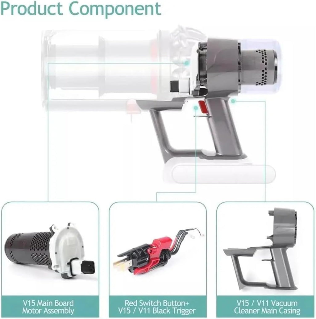 Motor Replacement Vacuum Cleaner Motor and Handle Assembly ，Compatible with Dyson V15 Detect SV22 ，Restores Full Function