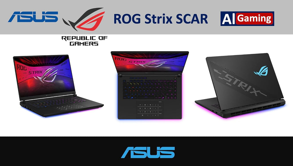 ASUS ROG Strix Scar 16 (2025) AI Gaming Laptop, 16' 2.5K ROG Nebula HDR Mini LED 240Hz Display, Intel Core Ultra 9-275HX, GeForce RTX 5080 16GB, 32GB DDR5, 2TB PCIe SSD, Windows 11 Pro, w/USB Hub