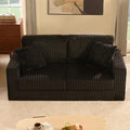 Cloud Couch Queen Sofa 80' 2-Seater Sofa(Not Boneless), Set of Modern Corduroy Loveseat with Deep Seats, High Backrest & Pocket Spring Cushions, Comfy Upholstered Couch for Living Room, Black