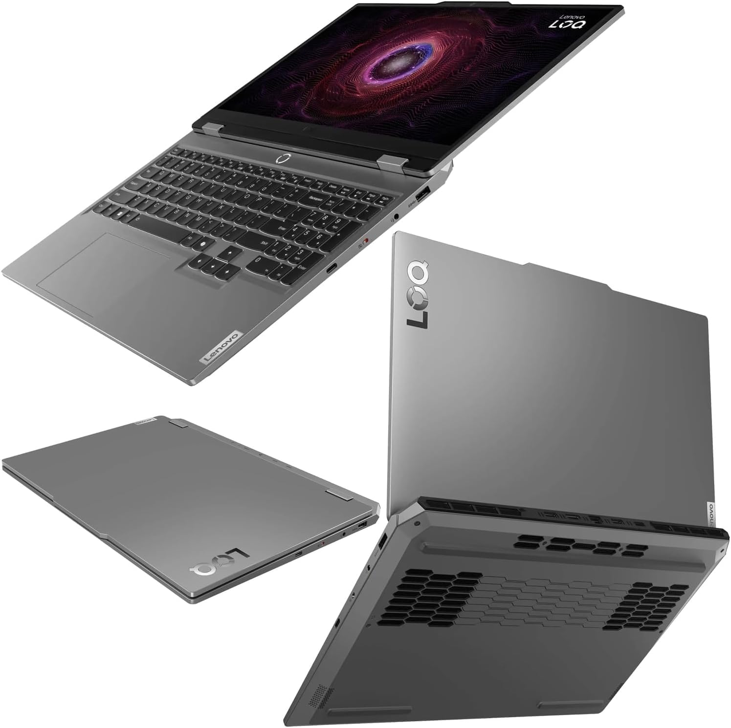 Lenovo LOQ Gaming Laptop, 15.6' FHD 144Hz Display, 8-core Intel Core i5-12450HX Processor, GeForce RTX 3050, 32GB DDR5, 1TB SSD, Wi-Fi 6, Ethernet, USB-C, HDMI, Backlit Keyboard, Windows 11 Home