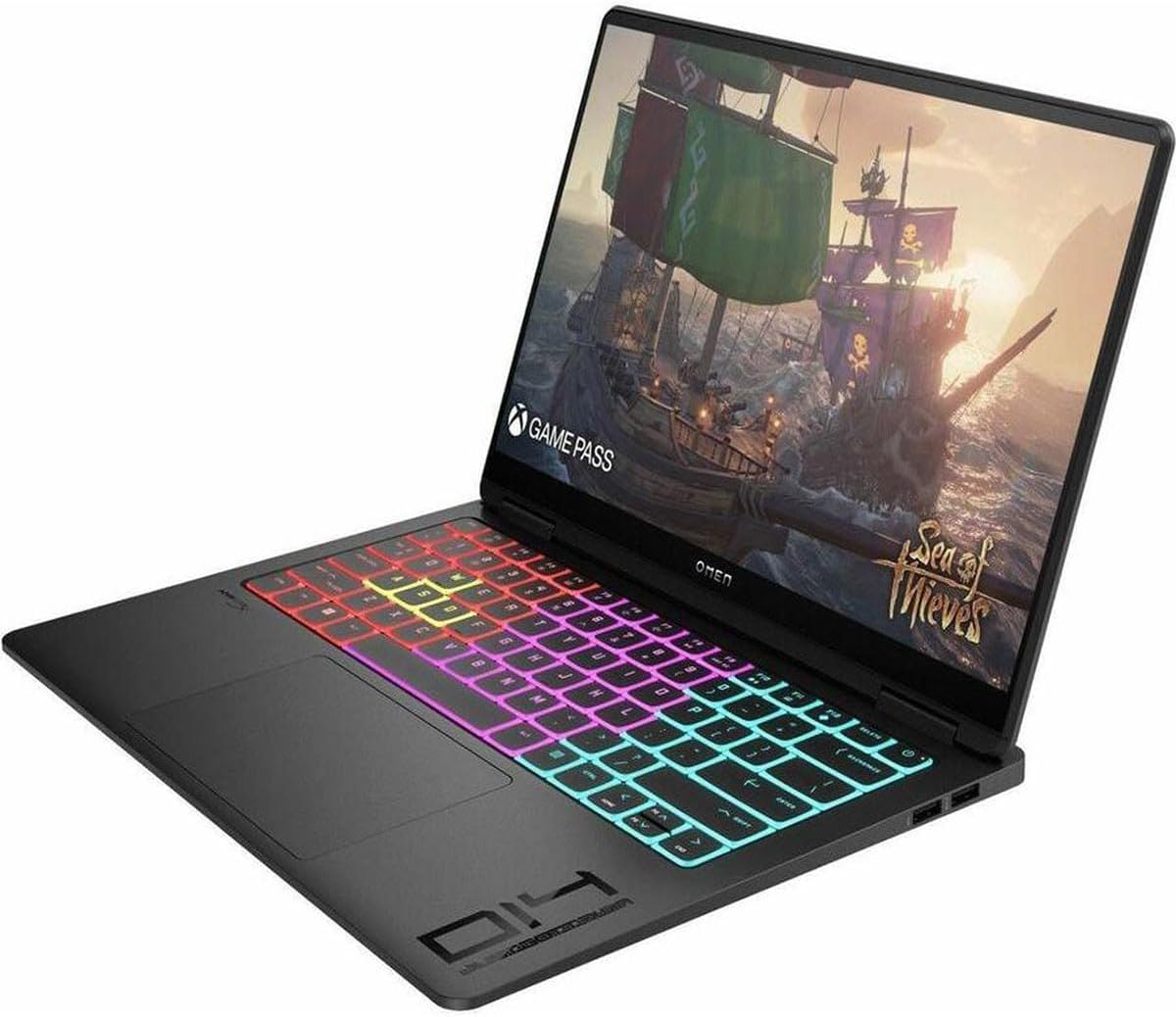 HP OMEN Transcend 14-fb0761nr 14' 2.8K 120Hz OLED Gaming Laptop, Intel Core Ultra 7 155H 1.4GHz, 16GB RAM, 1TB SSD, NVIDIA GeForce RTX 4060 8GB, Windows 11 Home, Shadow Black