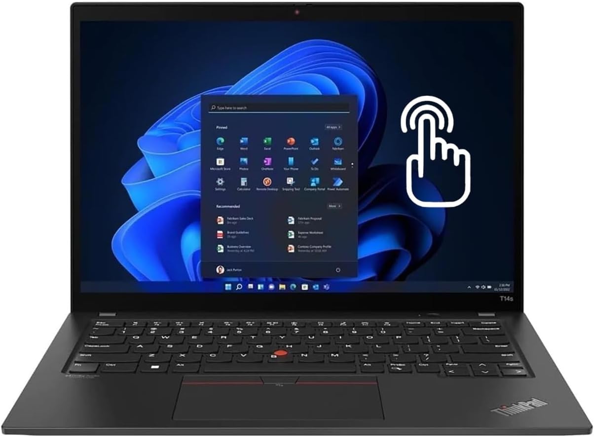 Lenovo ThinkPad T14s Gen 1 14' 1920X1080 Touchscreen Laptop, Intel Core i5-10310U 16GB RAM 1TB NVMe SSD Webcam, Windows 11 Pro (Renewed)