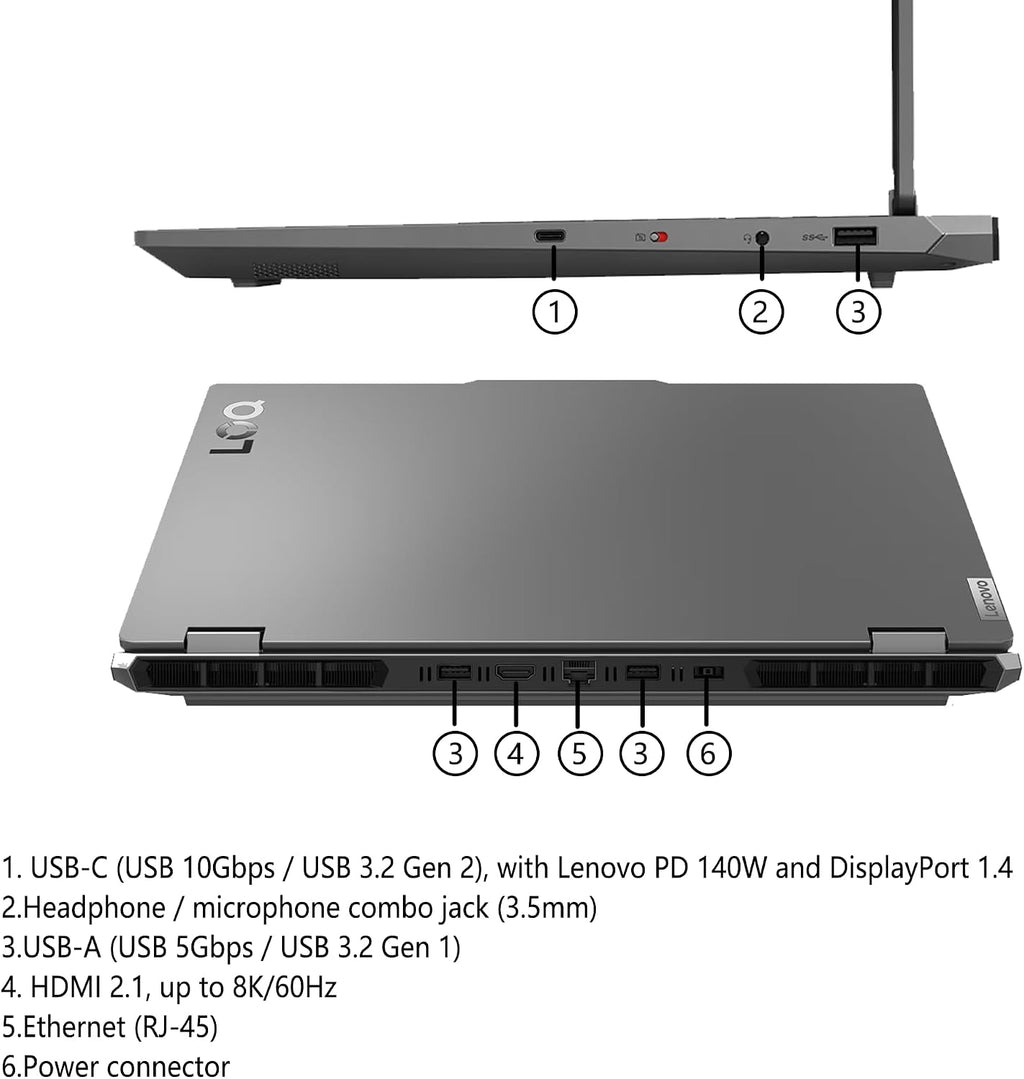 Lenovo LOQ Gaming Laptop | 15.6' FHD IPS 144Hz (100% sRGB G-SYNC) | AMD Ryzen 5 7235HS | 16GB DDR5 1TB SSD | NVIDIA GeForce RTX 4050 6GB | Backlit Wi-Fi 6 Privacy Camera Win11 w/DLCA Accessory