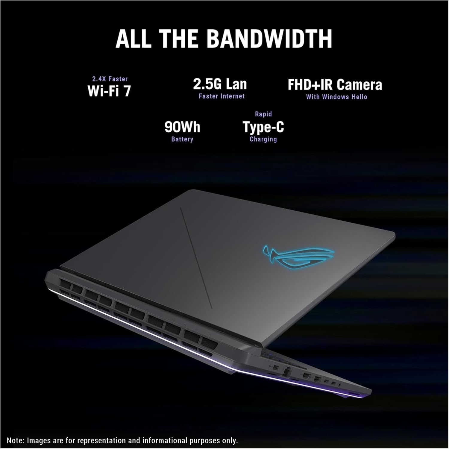 ASUS ROG Strix G16 Gaming Laptop, Intel i5-13450HX, 32 GB DDR5 RAM, 1 TB PCIe SSD, 16' FHD+ (1920x1200) Display, Nvidia G-Force RTX 5050, 4-Zone RGB Keyboard, W11 Pro, Eclipse Gray