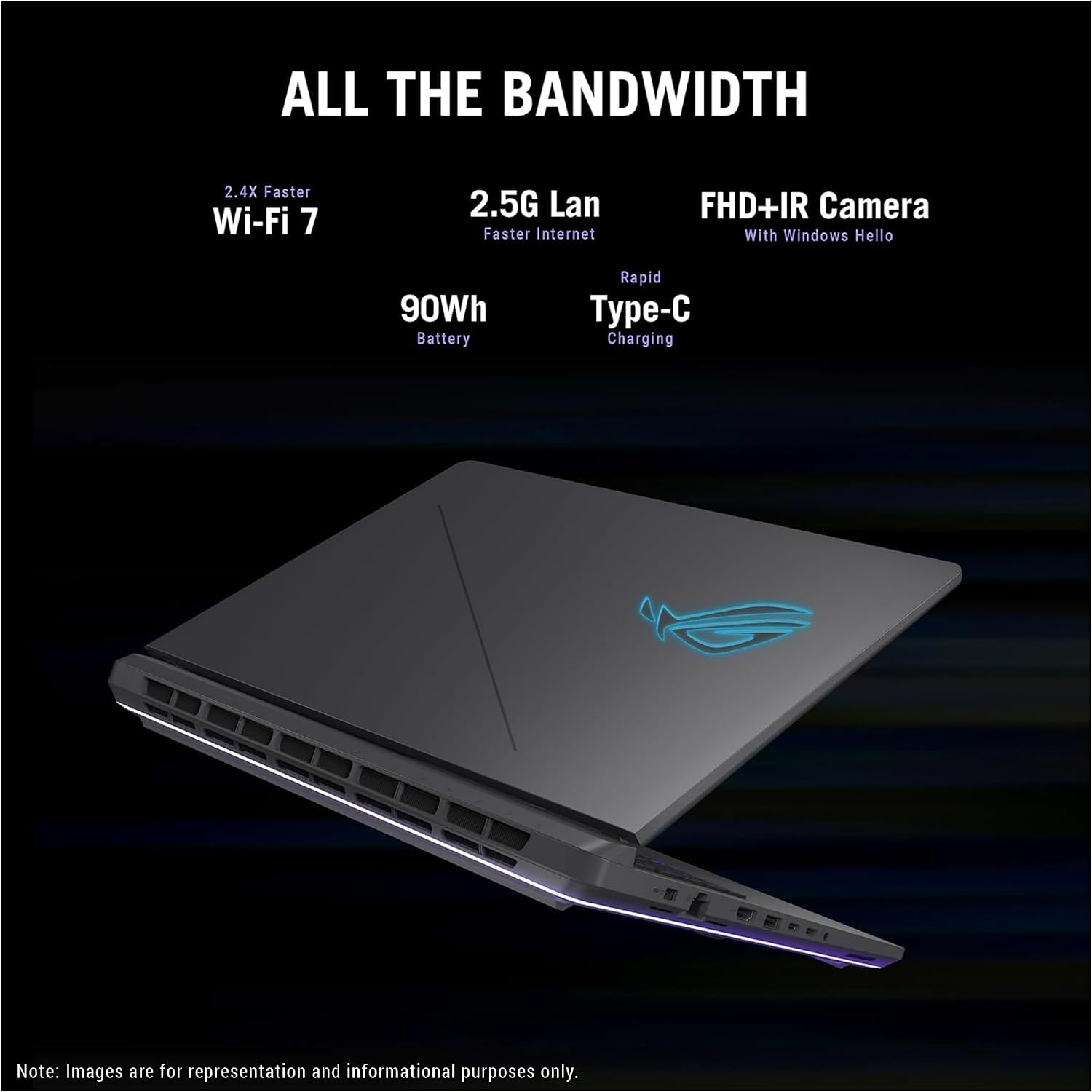 ASUS ROG Strix G16 Gaming Laptop, Intel i5-13450HX, 32 GB DDR5 RAM, 2 TB PCIe SSD, 16' FHD+ (1920x1200) Display, Nvidia G-Force RTX 5050, 4-Zone RGB Keyboard, W11 Home, Eclipse Gray