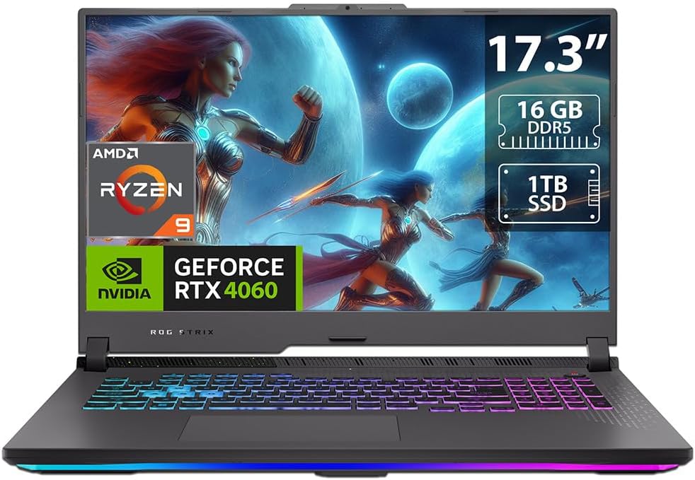 ASUS Gaming Laptop AMD Ryzen 9 7845HX 3.0 GHz NVIDIA GeForce RTX 4060 8 GB GDDR6