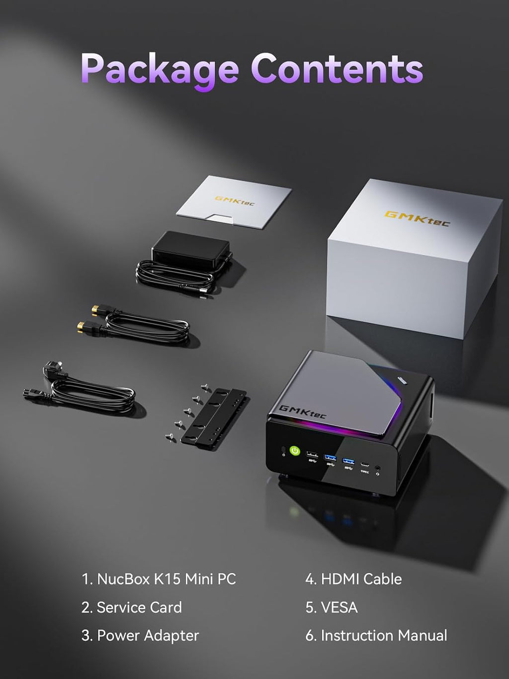 GMKtec K15 AI Mini PC Oculink with Intel Core Ultra 5 125U Processor, Barebones Without RAM/SSD/OS, Desktop Computer AI Boost, 3X M.2 2280 Storage Expansion, Dual NIC 2.5GbE, HDMI 2.1, USB4