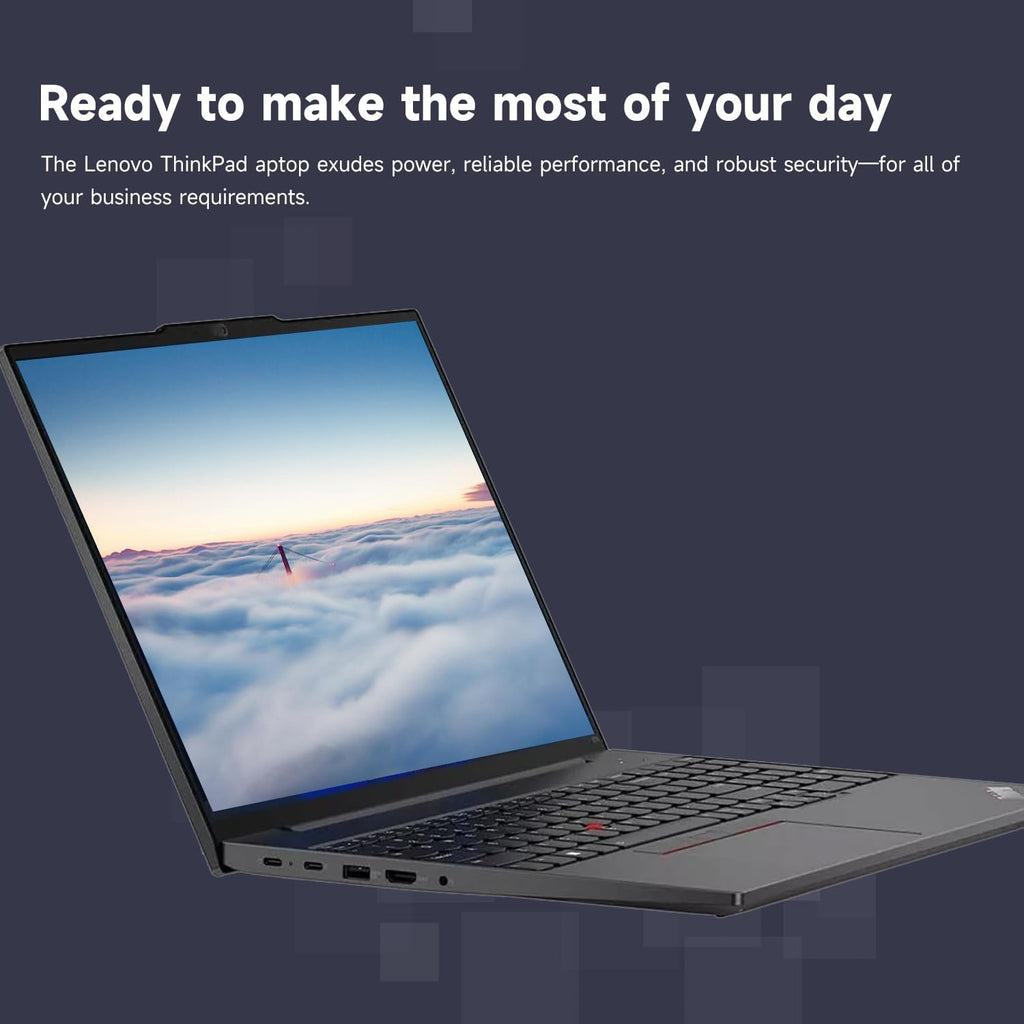 Lenovo ThinkPad E16 Business Laptop, 16' FHD+ Touchscreen, Intel Core i7-1355U, 16GB RAM, 1TB SSD, Fingerprint, Backlit, Webcam, HDMI, Wi-Fi 6, Windows 11 Pro, Bundle with Thunderobot 7-in-1 USB-C Hub