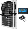100W Solar Panel Kit 18V USB Power Portable Outdoor Rechargeable Solar Cell Solar Generator with 40A Controller for Camping, Travelling Solar Panel