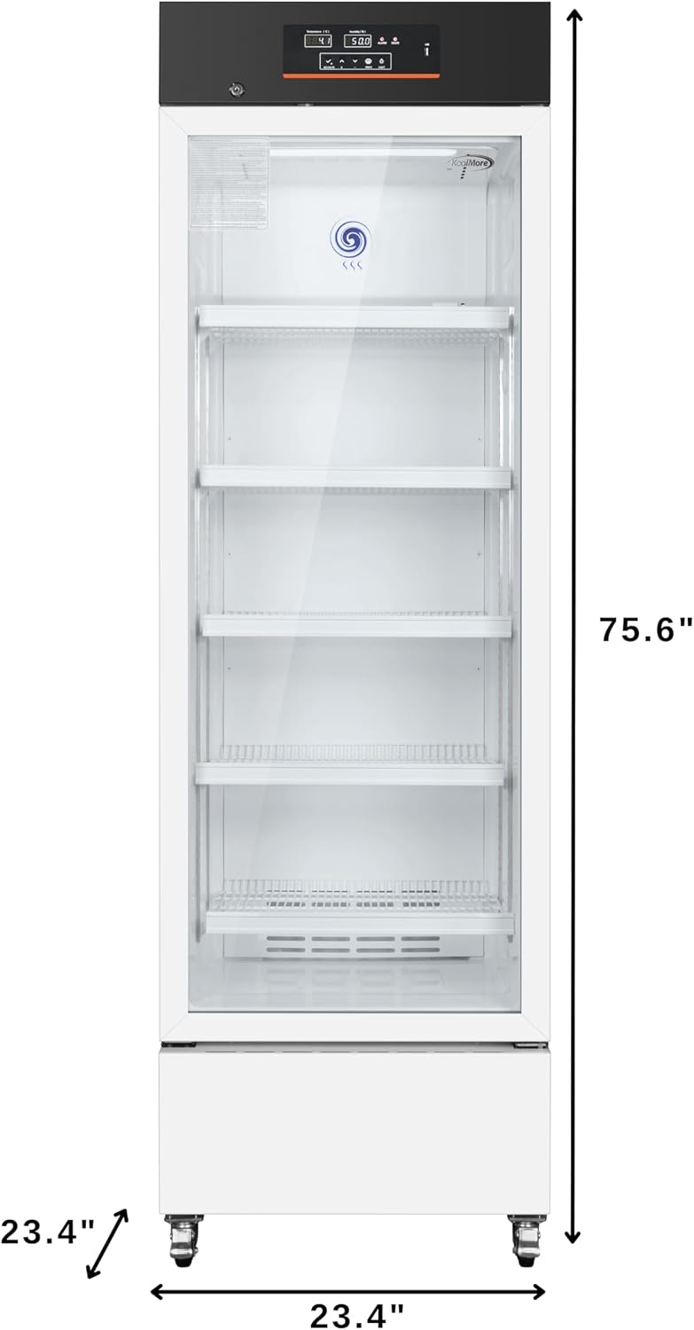 KoolMore 11 cu. ft. Medical Pharmacy Refrigerator with Emergency Backup Battery for Temperature Display and Alarm in White, UL Listed(KM-PHR-11C)
