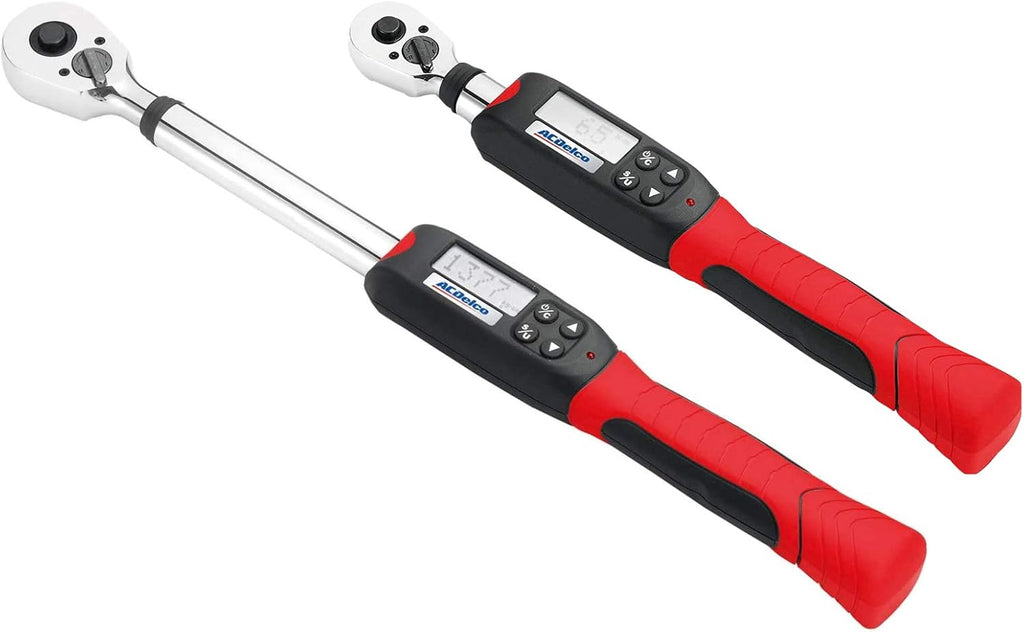 ACDelco ARM601-34 3/8' & ½' Heavy Duty Digital Torque Wrench Combo Kit with Buzzer and LED Flash Notification – ISO 6789 Standards with Certificate of Calibration