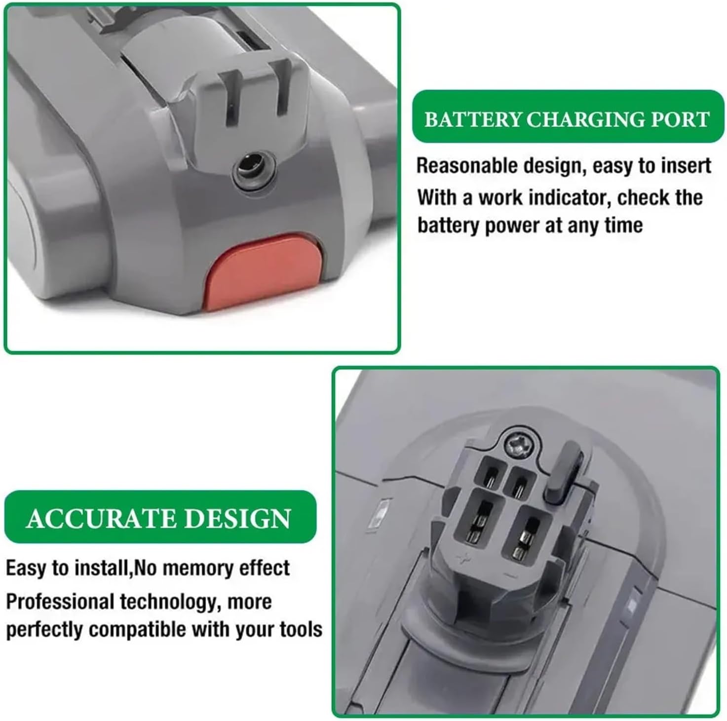 Vacuum Cleaner Accessories 25.2V Battery 6800mah， Compatible for Dyson V15(1PC)