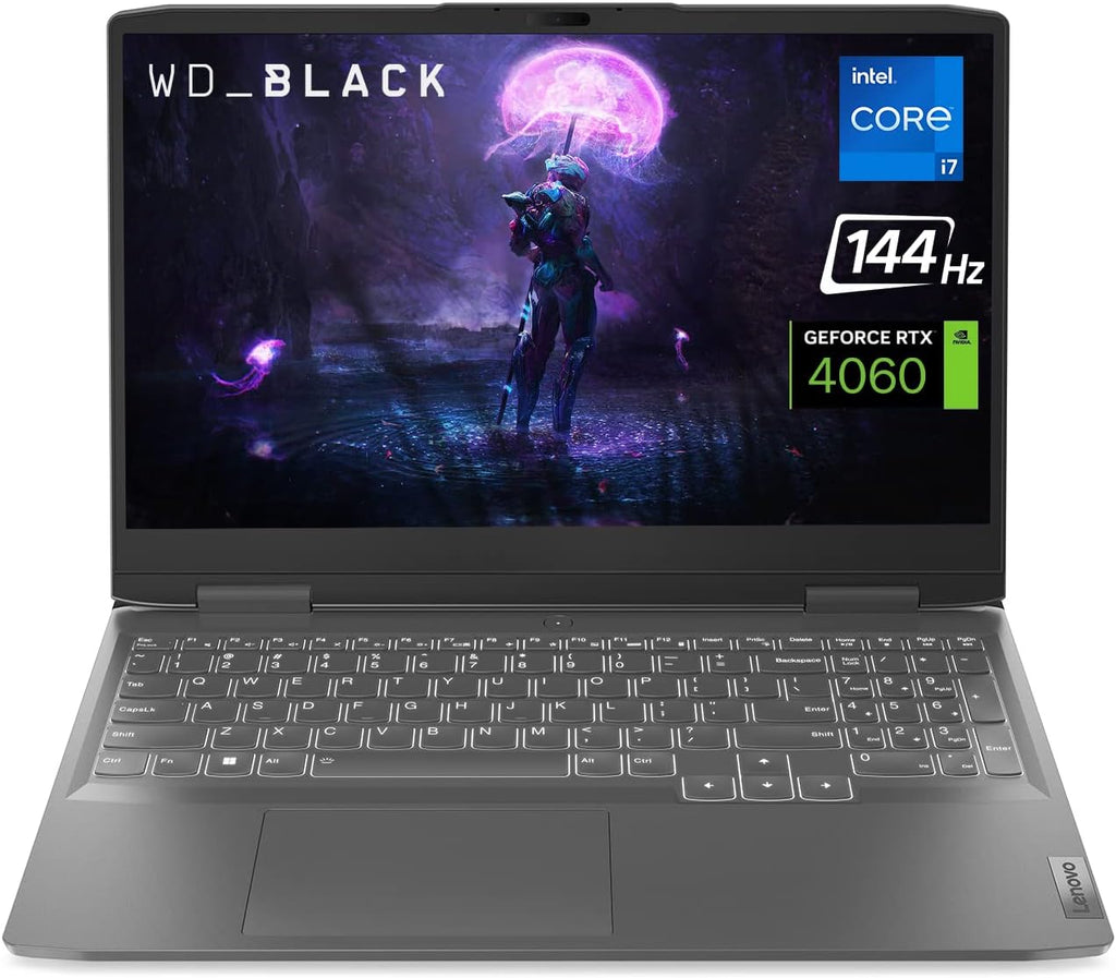 Lenovo LOQ Gaming Laptop, NVIDIA GeForce RTX 4060, Intel 13th Gen i7-13700H, 15.6' FHD 144Hz Display, 32GB DDR5 RAM, 1TB PCIe SSD, Webcam, HDMI, RJ45, Backlit KB, Wi-Fi 6, Windows 11 Home, Grey