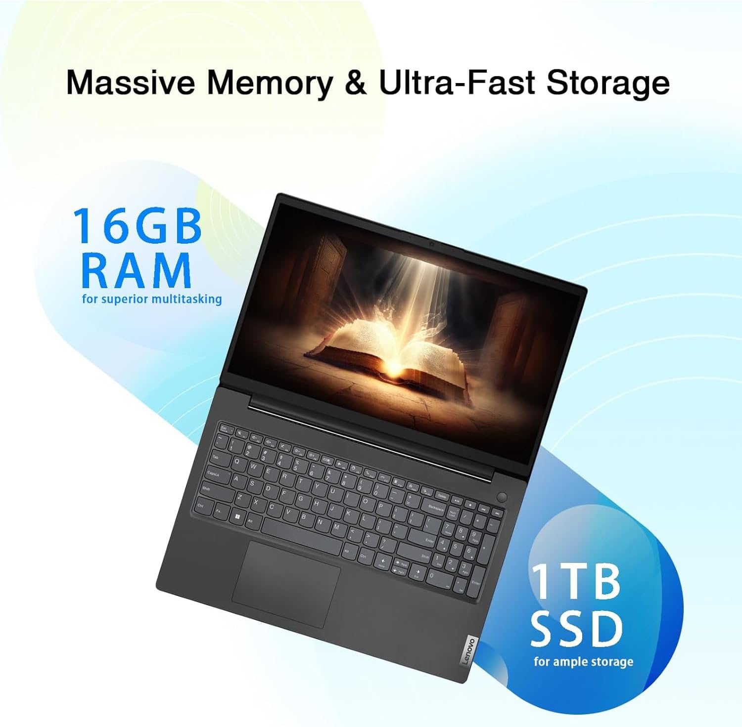 Lenovo V15 Business FHD Laptop | 16GB RAM | 1TB SSD | Intel 4-core Processor | Ethernet RJ-45 | Military Durability | Long Battery Life | Lightweight Portable Design | Windows 11 Pro