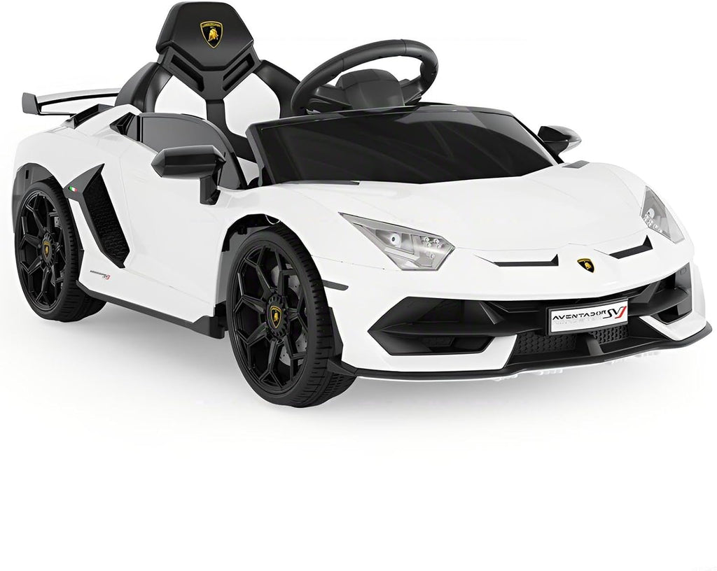 Garvee 12V Kids Electric Car with Remote Control, LED Lights & Sound System - Licensed Lamborghini Battery Powered Ride-On Toy for Boys & Girls