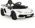 Garvee 12V Kids Electric Car with Remote Control, LED Lights & Sound System - Licensed Lamborghini Battery Powered Ride-On Toy for Boys & Girls