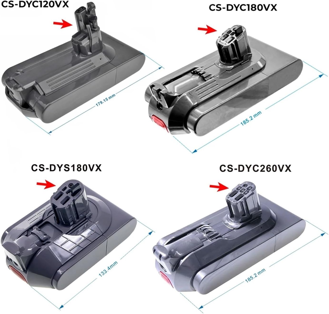 OUTMX 25.2V 4000mAh Replacement Batteries Compatible for Dyson Battery V15 Detect V11 Vacuum Cleaners - High Capacity & Long Lasting Power