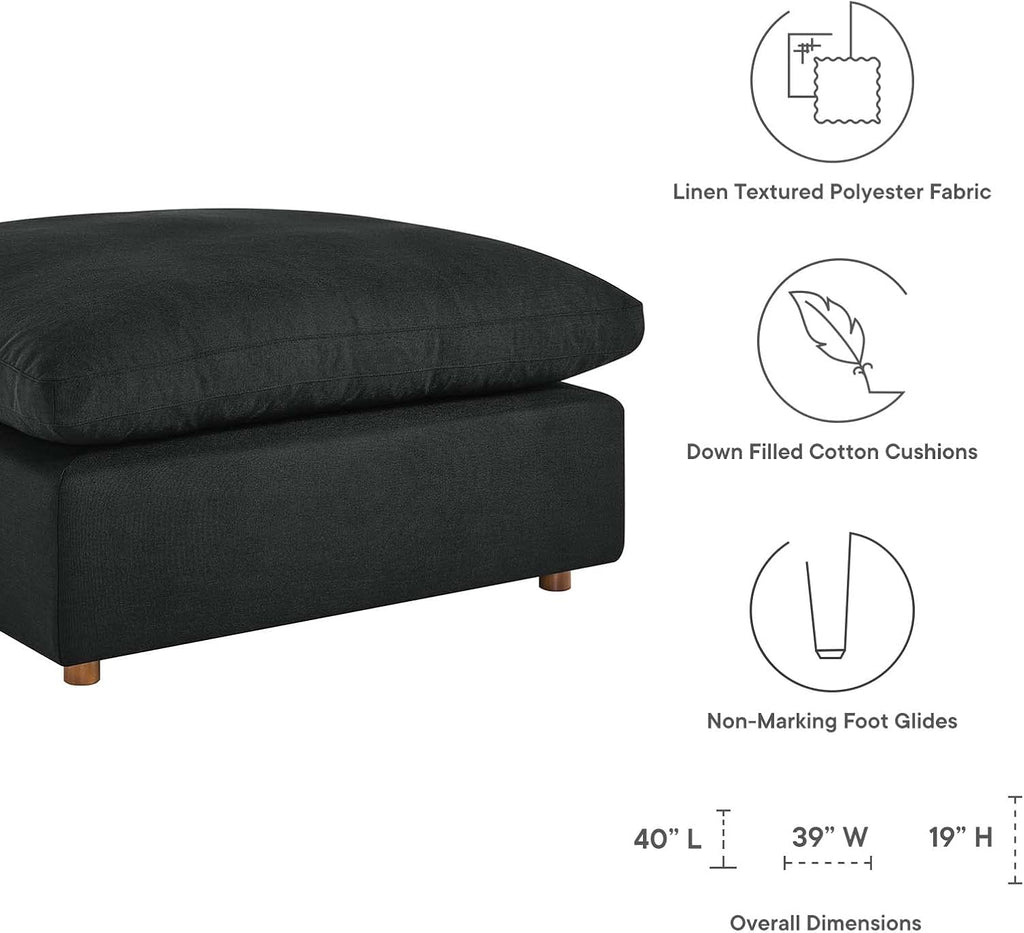 Modway Commix Down-Filled Overstuffed Upholstered 4-Piece Sectional Sofa