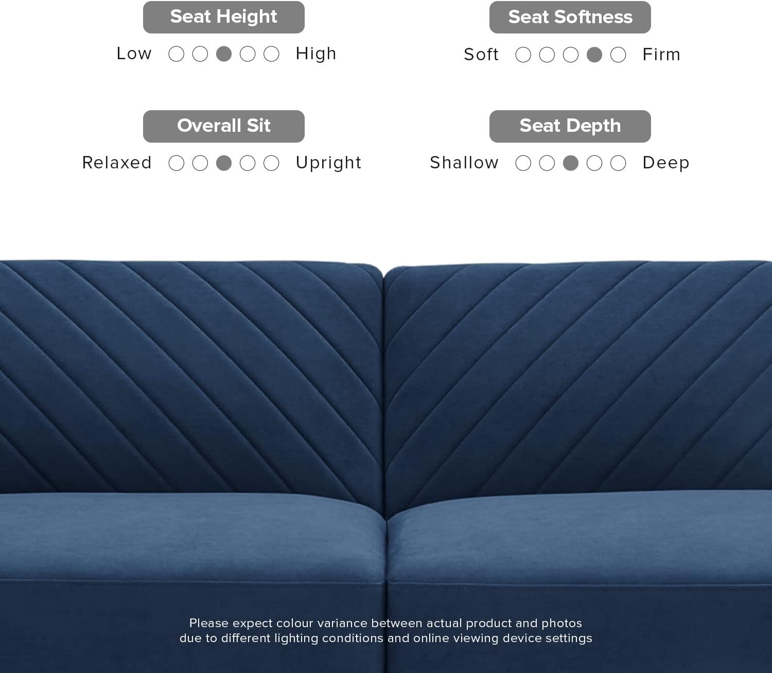 mopio 76.4' Futon Sofa Bed, Couch, Loveseat, Sleeper Sofa, Mid Century Modern Futon Couch, Sofa Cama, Couches for Living Room (Classic Blue Velvet)