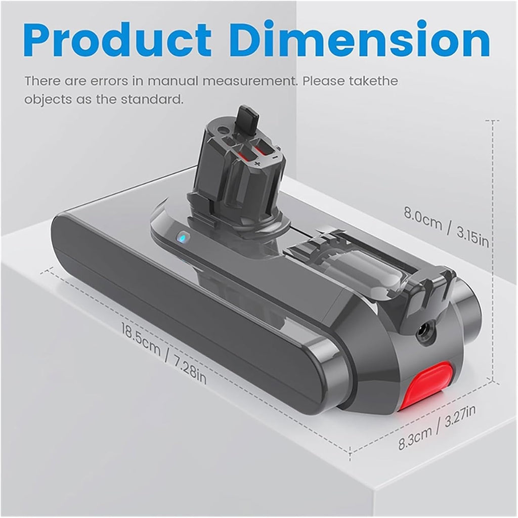25.2V Handheld Vacuum Cleaner Lithium Battery 6000mAh，Compatible For Dyson V15 SV22 SV28 SV29