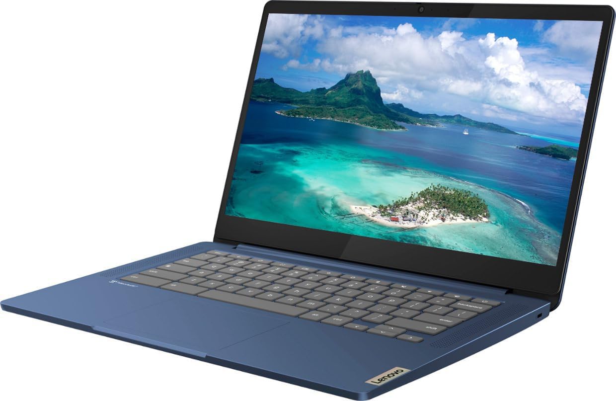 Lenovo 2023 Ideapad Slim 3 14' FHD Touchscreen Chromebook Laptop, 8-Core MediaTek Kompanio 520, 4GB RAM, 128GB Storage(64GB eMMC + 64GB Micro SD), WiFi6, 13.5hr Battery Life, Webcam, Chrome OS